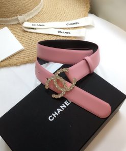 Chanel Belt With Beaded Buckle Pink