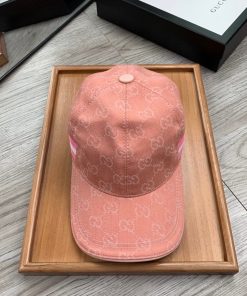 GUCCI Canvas Baseball Cap Pink