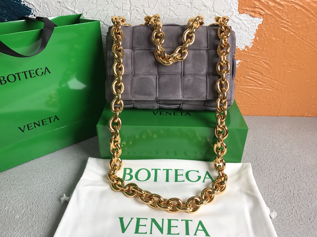 Bottega Veneta Chain Cassette Gray, For Women, Women’s Bags 10.2in/26cm