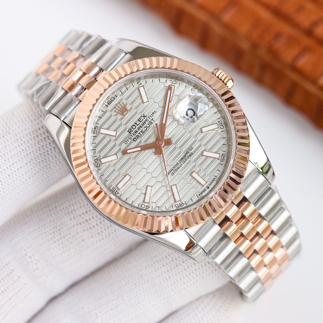 Rolex Datejust 41mm Oyster Perpetual Silver Toned For Men