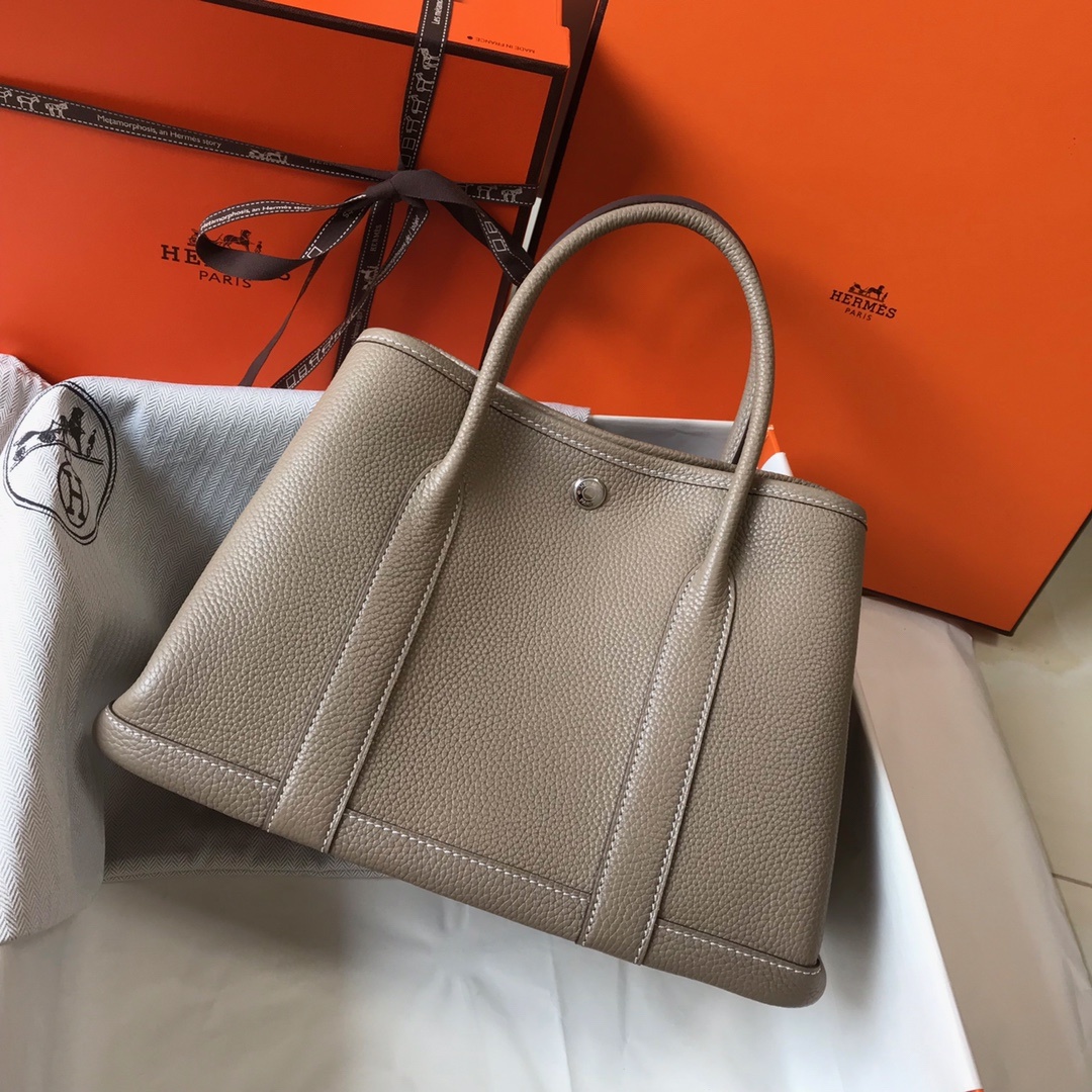 Hermes Garden Party 30 Tote Bag Etoupe For Women, Women’s Handbags, Shoulder Bags 11.8in/30cm