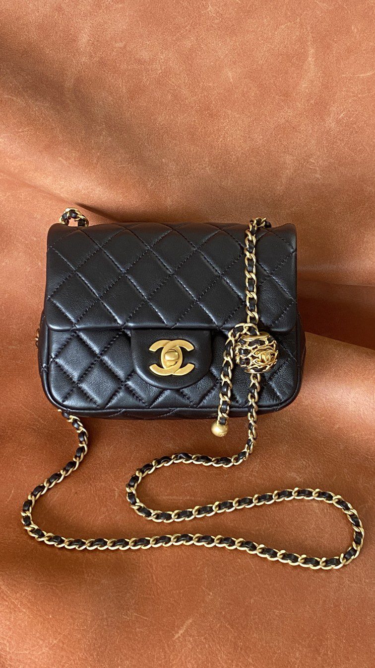 Chanel Classic Bag Black For Women, Women’s Bags 7.1in/18cm