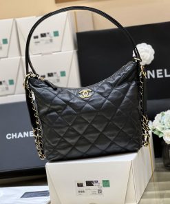 Chanel Maxium Old Hobo Bag Black For Women, Women’s Bags 14.4in/37cm AS3488 B08857 94305