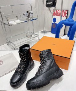 Hermes Fresh Ankle Boot Black For Women 1.8in/4.5cm