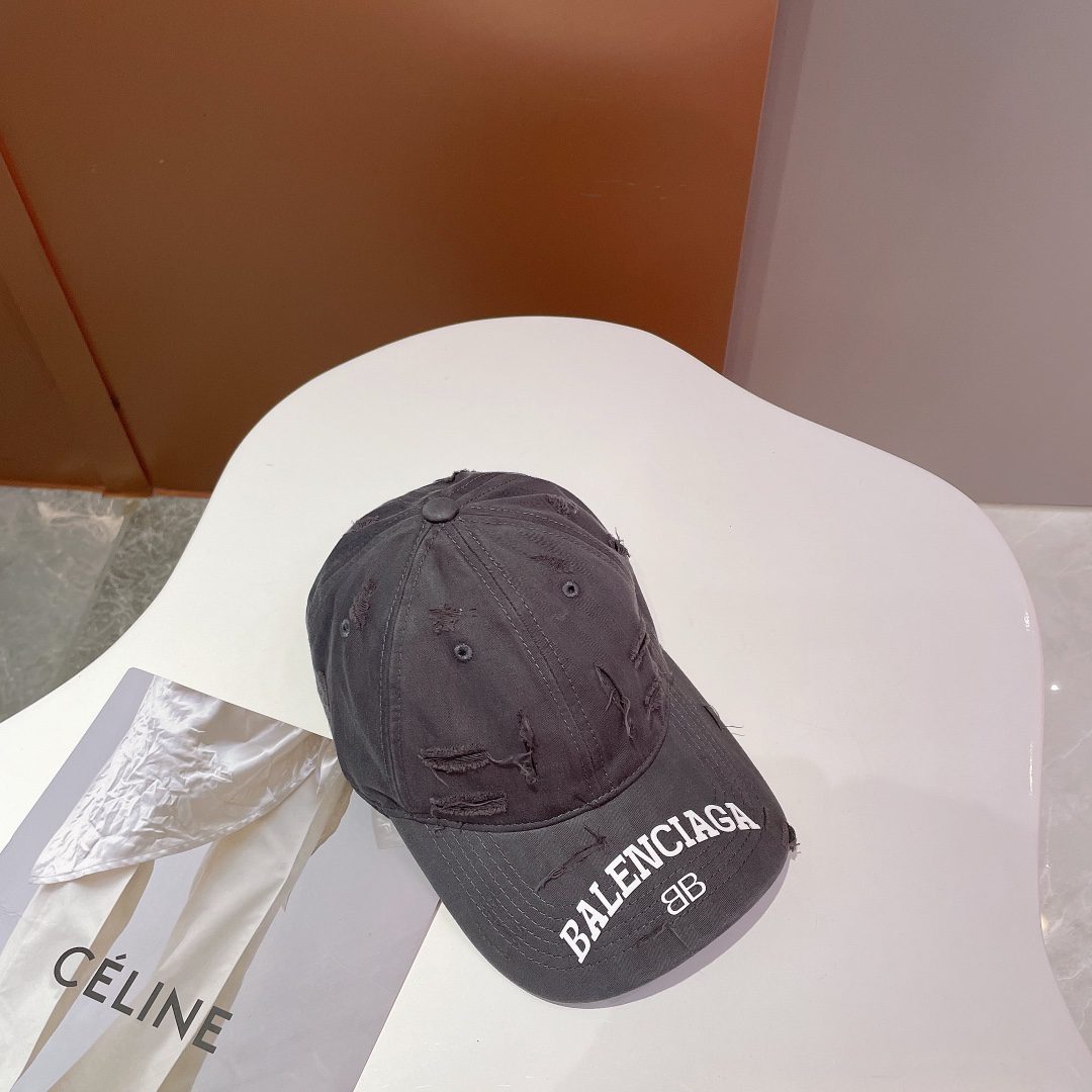 BALENCIAGA Logo Visor Cap Grey Cap