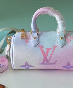 Louis Vuitton Papillon BB Bag Classic Monogram For Women 20cm Sunrise Pastel LV M46078