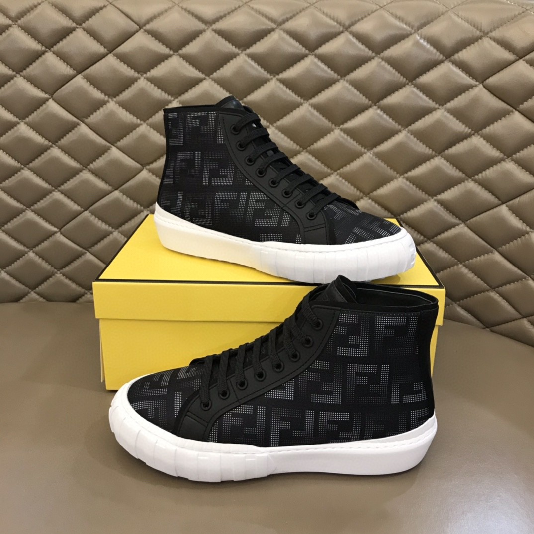 Fendi Force High Tops Sneakers Black For Men 7E1424AD76F13RZ