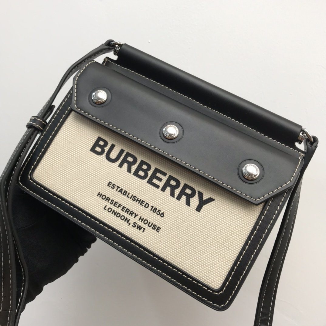 Burberry Mini Horseferry Print Title Bag With Pocket Detail For Women, Women’s Bags 7.5in/19cm