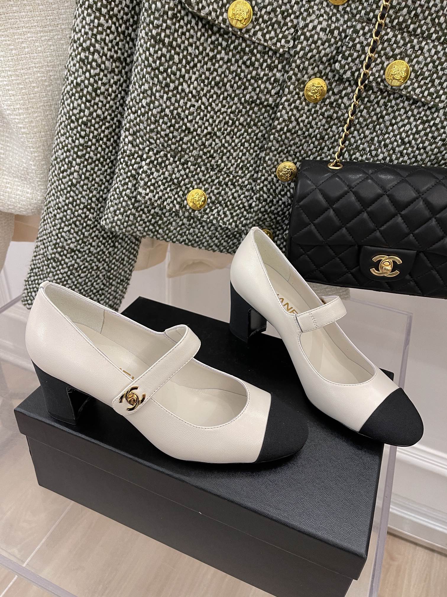 Chanel Open Shoes White For Women, Women’s Shoes 2.5in/6.4cm G39110