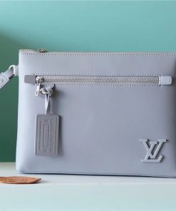 Louis Vuitton Pochette Ipad Grey Aerogram For Men, Men’s Wallet 30cm LV M81029