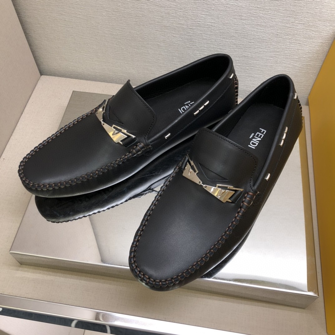 Fendi Force Black Loafers For Men