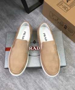 Prada Slip-On Sneakers Beige For Men 1in/25mm Prada