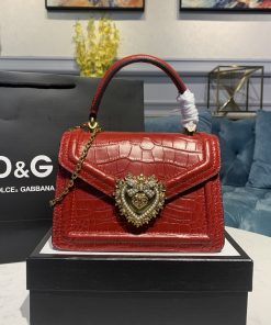 Dolce & Gabbana Small Devotion Bag Red For Women 7.5in/19cm DG 