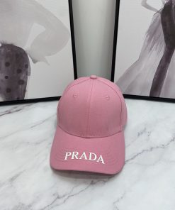 Prada Drill Baseball Cap Pink Prada Cap