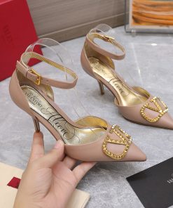 Valentino Garavani Rockstud Alcove Pumps Light Pink For Women