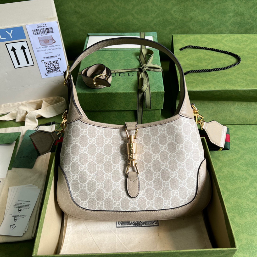 Gucci Jackie 1961 Small Gucci Shoulder Bag Beige For Women, Women’s Bags 11in/28cm Gucci ‎678843 UULAG 9682