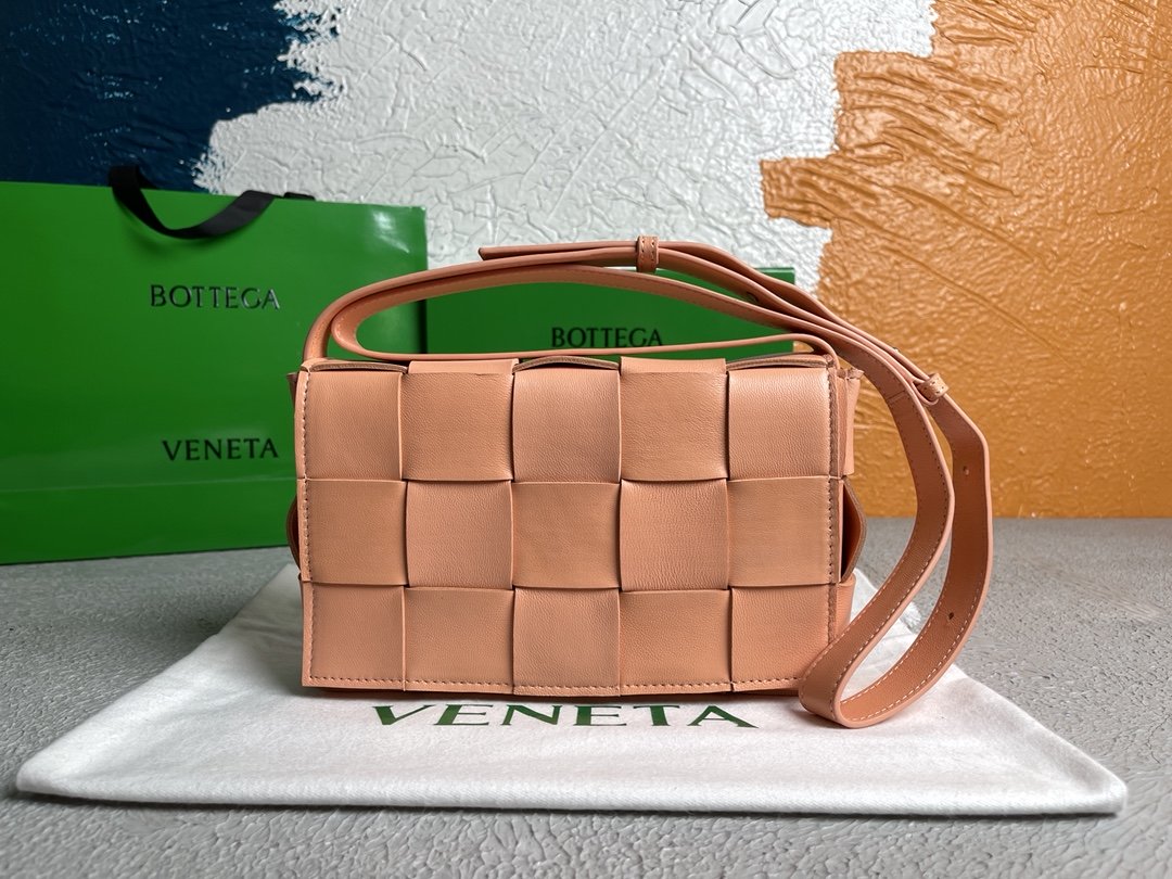 Bottega Veneta Cassette Light Orange, For Women, Women’s Bags 9.1in/23cm
