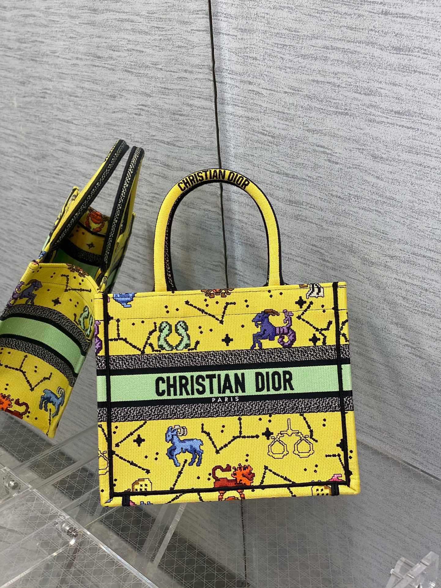 Christian Dior Small Dior Book Tote Yellow, For Women, Women’s Handbags 26.5cm/10.5in CD M1265ZRTY_M930