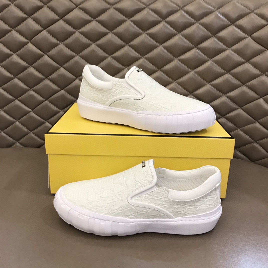 Fendi Force Slip On Sneakers White For Men 7E1454