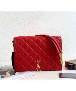 Yves Saint Laurent Becky Small Shoulder Bag Red For Women 10.5in/27cm YSL