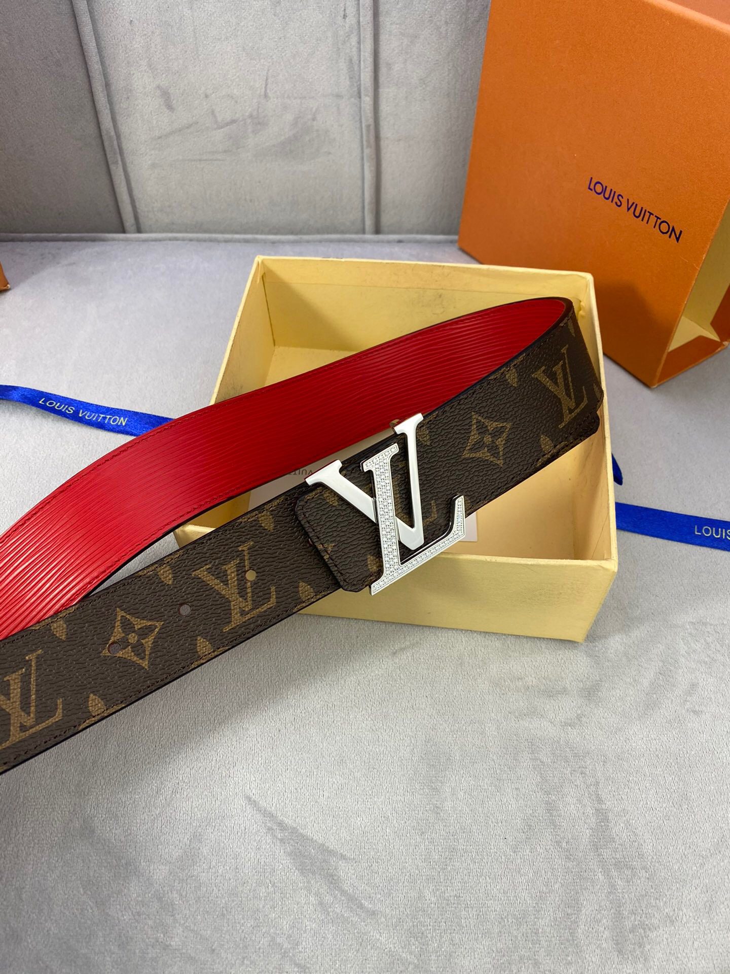 Louis Vuitton LV Diamond Reversible Belt Monogram Eclipse, LV Women Belt