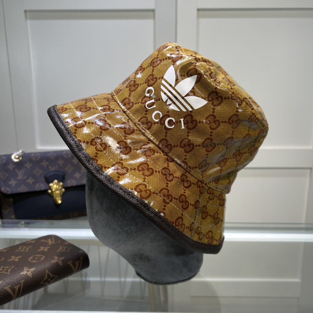 Gucci x Adidas Bucket Hat Brown Gucci Hat ‎696484 4HAP2 7164