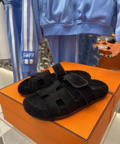 Hermes Chypre Sandal Black For Women