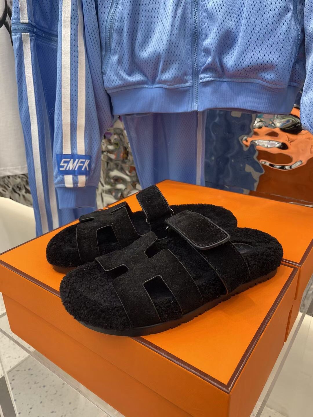 Hermes Chypre Sandal Black For Women