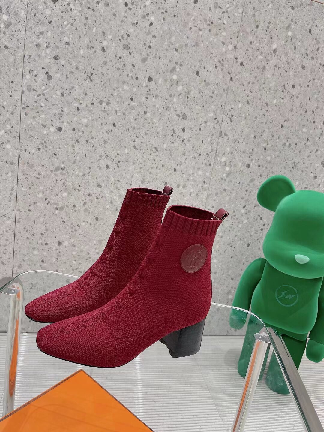 Hermes Volver 60 Ankle Boot Red For Women 2.4in/6cm