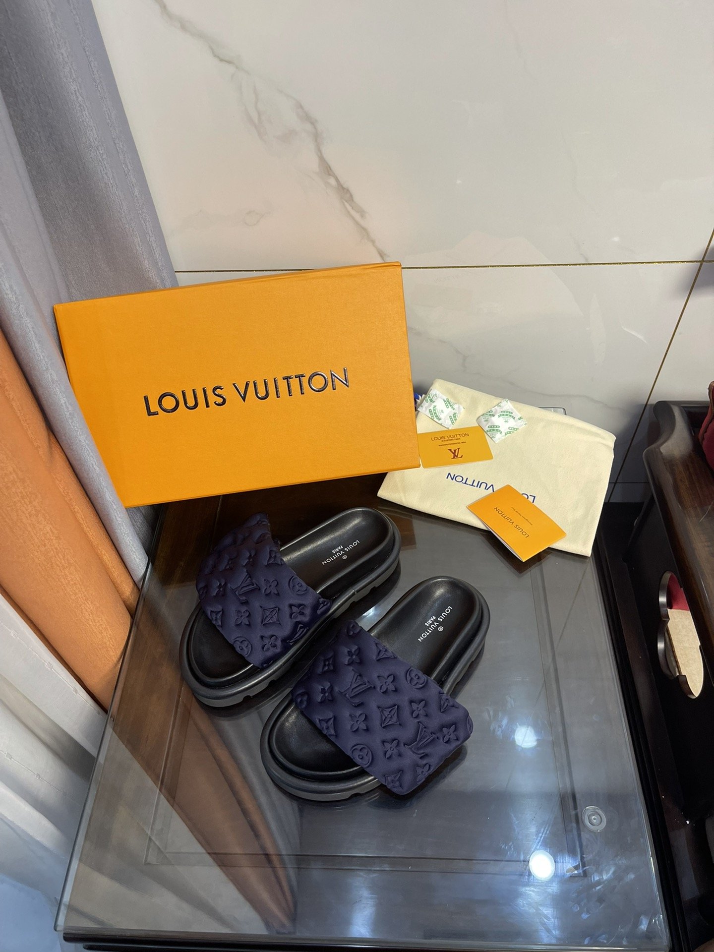 Louis Vuitton Women’s Pool Pillow Comfort Mule Dark Blue For Women LV