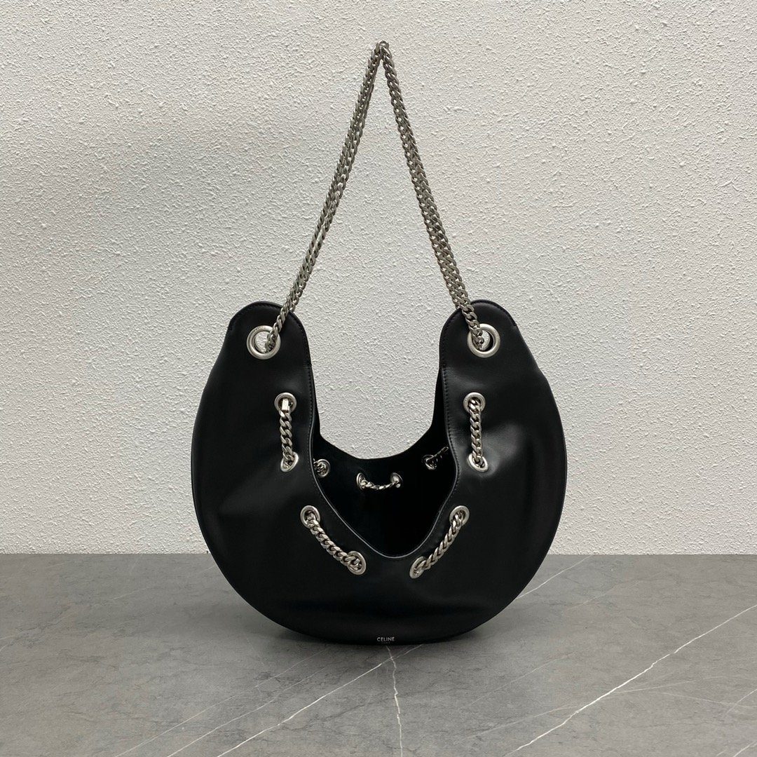 Celine Large Ava Chain Black For Women 13in/33cm 198993DGQ.38SI