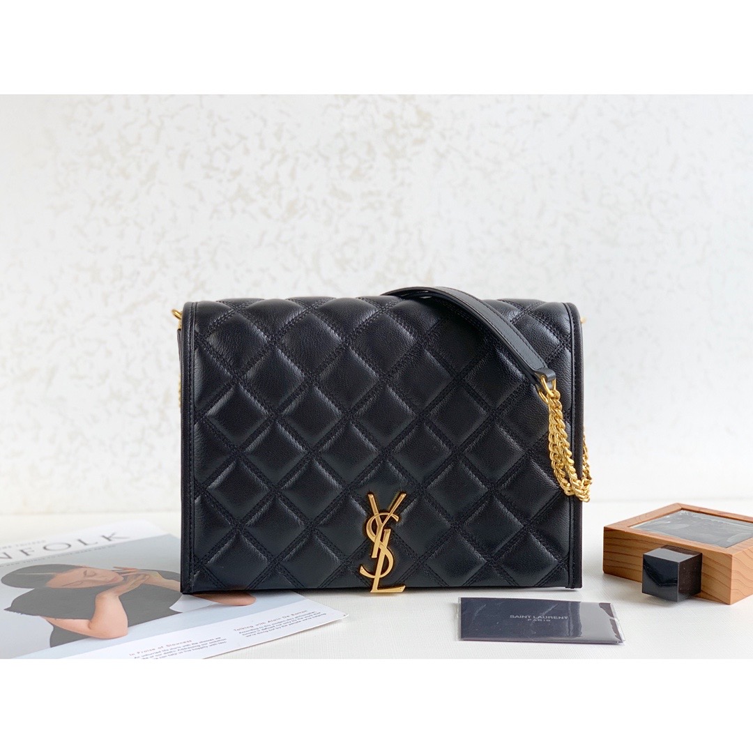 Yves Saint Laurent Becky Small Shoulder Bag Black For Women 10.5in/27cm YSL P00420101
