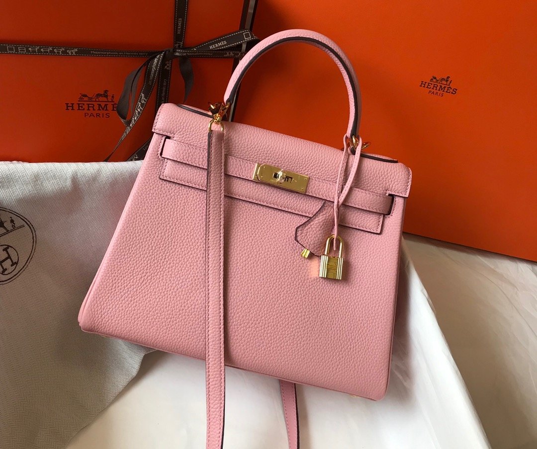 Hermes Kelly 28cm Bubblegum Pink Togo Bag For Women, Women’s Handbags, Shoulder Bags 11in/28cm