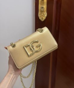 Dolce & Gabbana Polished 3.5 Phone Bag Gold For Women 7.3in/19cm DG
