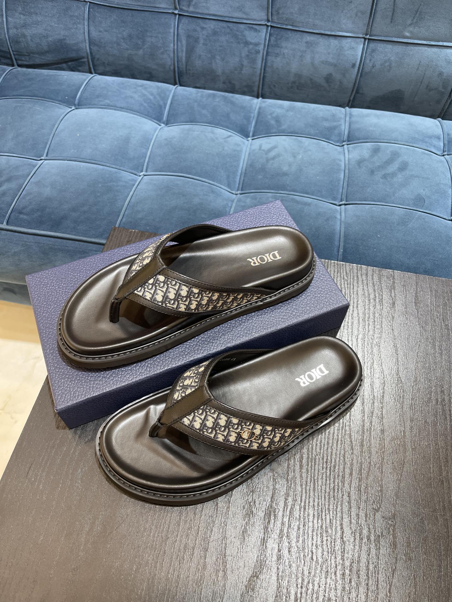 Christian Dior Aqua Sandal Black For Men CD