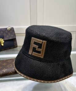 Fendi Denim Bucket Hat Black Fendi Hat