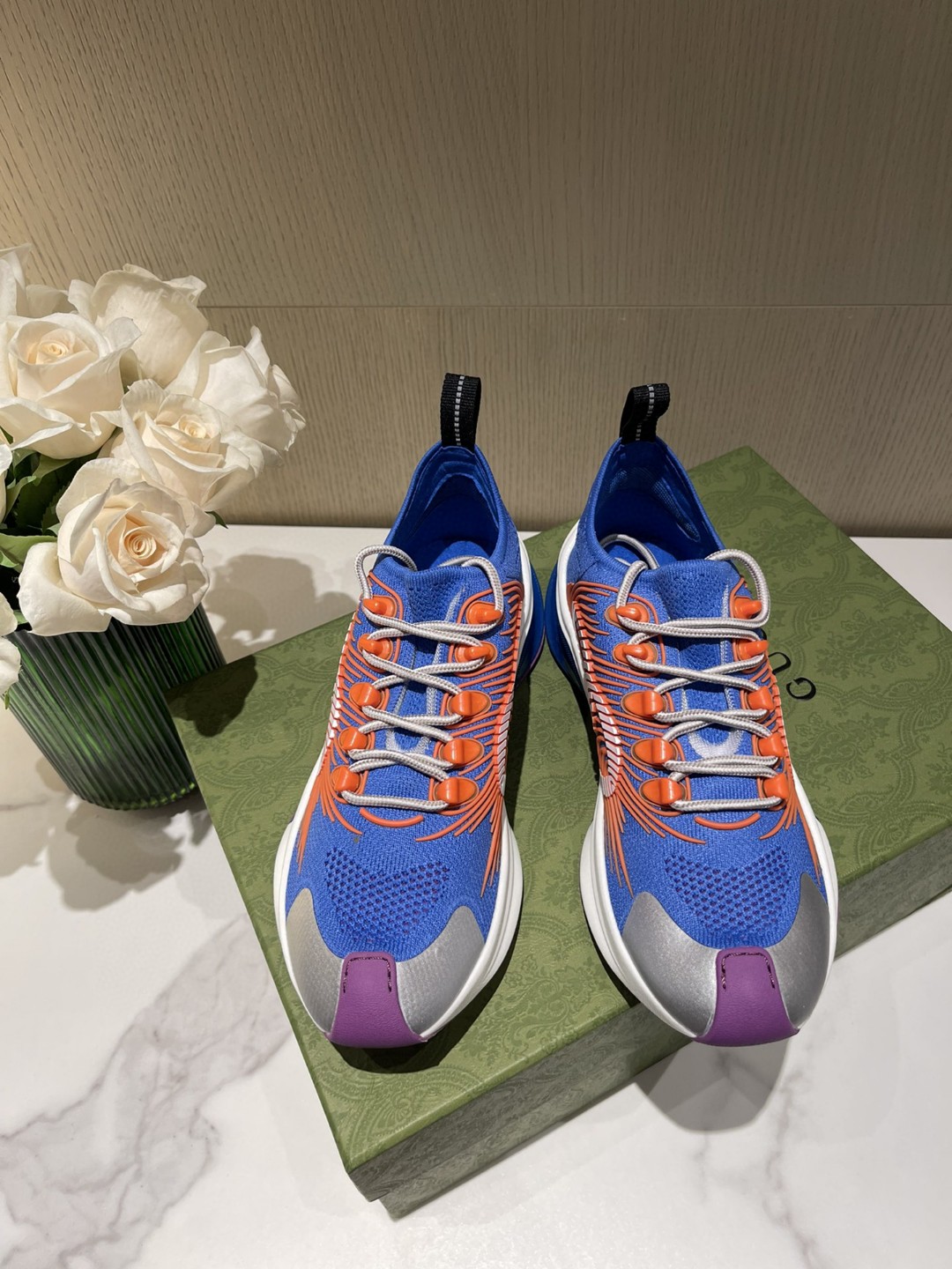 Gucci Run Men’s Sneaker Blue For Men ‎‎‎80893 UFE10 8880