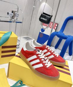 Gucci x Adidas Women’s Gazelle Sneaker Red For Women GG