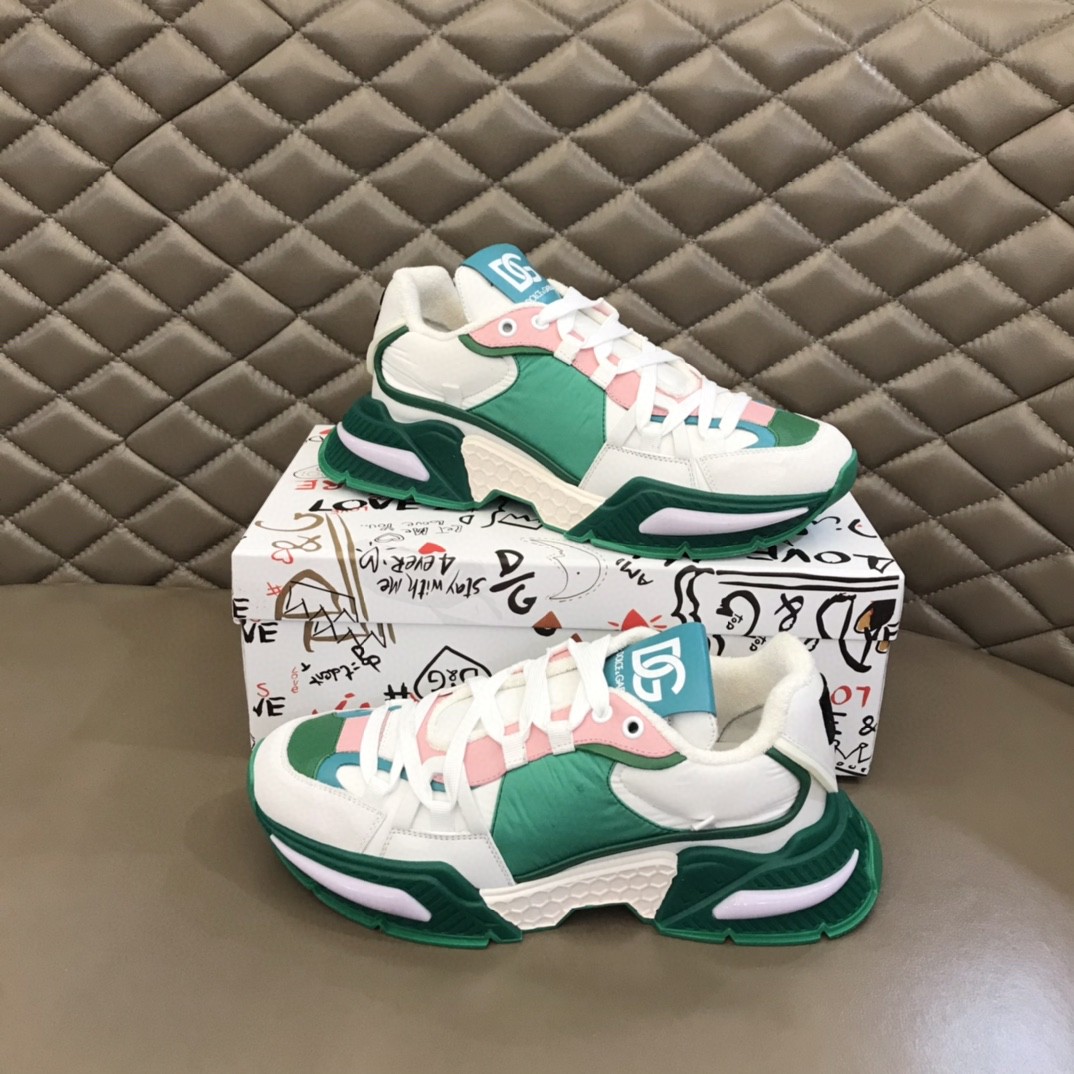 Dolce & Gabbana Mixed-Material Airmaster Sneakers Multicolor For Men DG Shoes