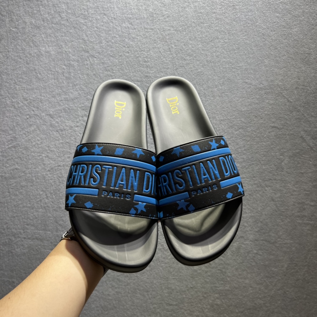 Christian Dior Dway Slide Black/Blue For Men CD