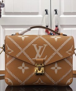 Louis Vuitton Pochette Metis Monogram Empreinte Arizona Brown For Spring, Women’s Handbags, Shoulder And Crossbody Bags 9.8in/25cm LV M46018