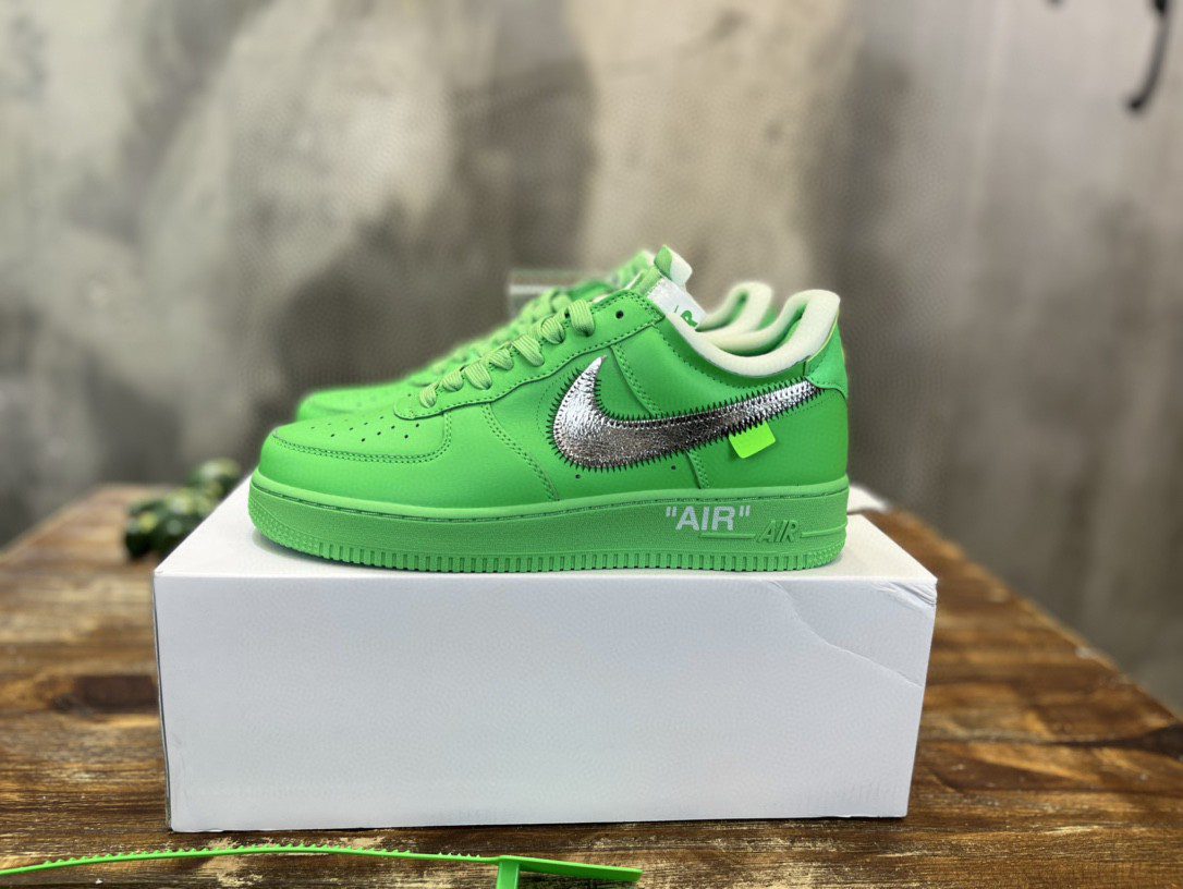 Nike Off White Air Force 1 Low Sneakers “Brooklyn” For Men DX1419