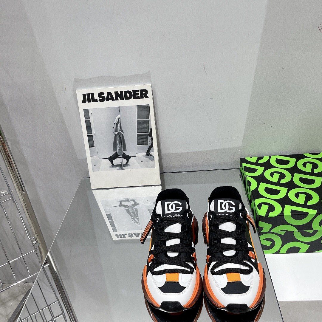 Dolce & Gabbana Mixed-Material Airmaster Sneakers Multicolor For Men DG Shoes