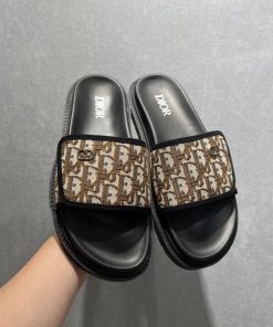 Christian Dior Alpha Sandal Black/Beige For Men CD