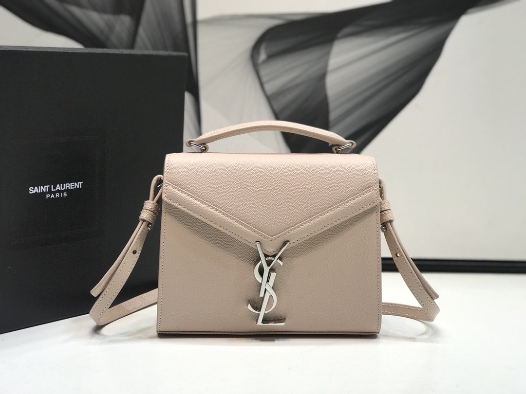 Yves Saint Laurent Cassandra Medium Top Handle Bag Beige For Women 9.6in/24.5cm YSL  