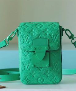 Louis Vuitton S-Lock Vertical Wearable Wallet Taurillon Monogram  Minty Green For Men, Men’s Bags, Shoulder And Crossbody Bags 7.5in/19cm LV M81525