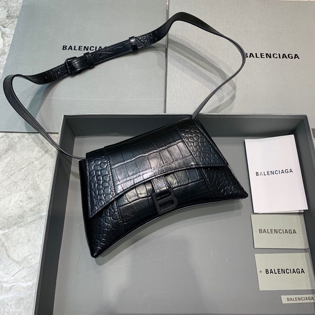 BALENCIAGA Downtown XS Shoulder Bag In Black, For Women, Women’s Bags 10in/25cm 67135523E871000
