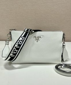 Prada Shoulder Bag White For Women, Women’s Bags 11.8in/30cm 1BH050_2DKV_F0009_V_3OM
