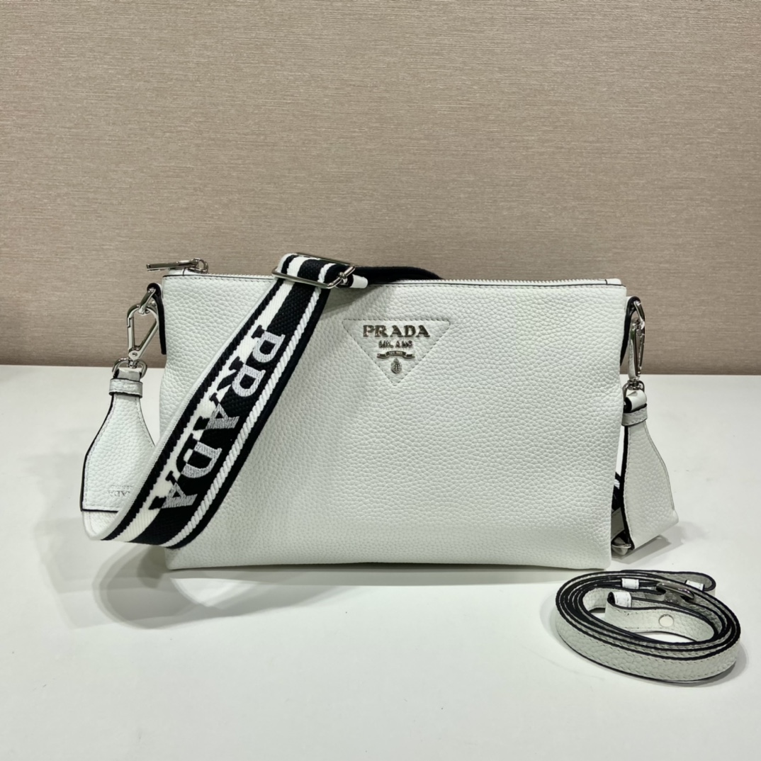 Prada Shoulder Bag White For Women, Women’s Bags 11.8in/30cm 1BH050_2DKV_F0009_V_3OM