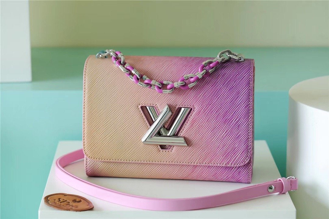 Louis Vuitton Twist MM Bag, Shoulder and Cross Body Bags For Women Gradient Orange 9.1in/23cm M59894